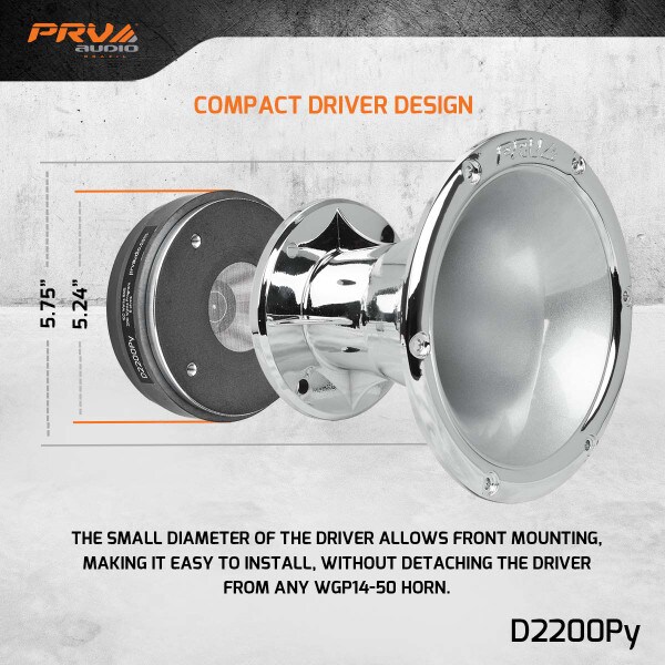 Main product image for PRV Audio D2200Py 2" Phenolic Compression Driver 8 Ohm294-3436
